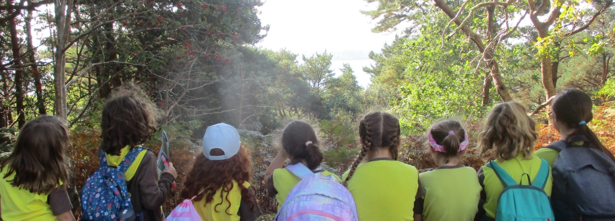 Girls at the forest